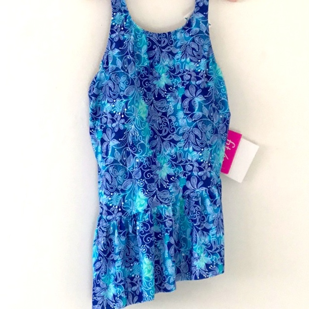 Fit 4 U Bathing Suit, Top Only.  Padded Bra. Plus Size. Chic, Summer, Bodycon.